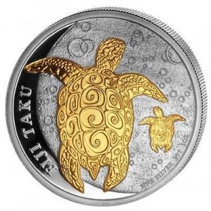 2012限量版鍍金銀幣(母子龜)